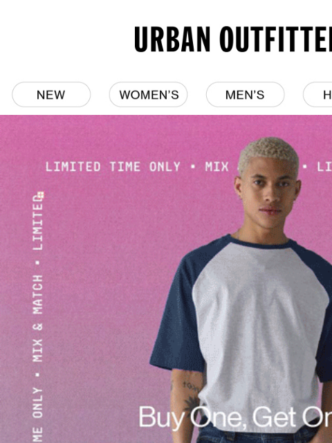 urbanoutfitters newsletter: don’t miss: BOGO 50% off shorts & tees!