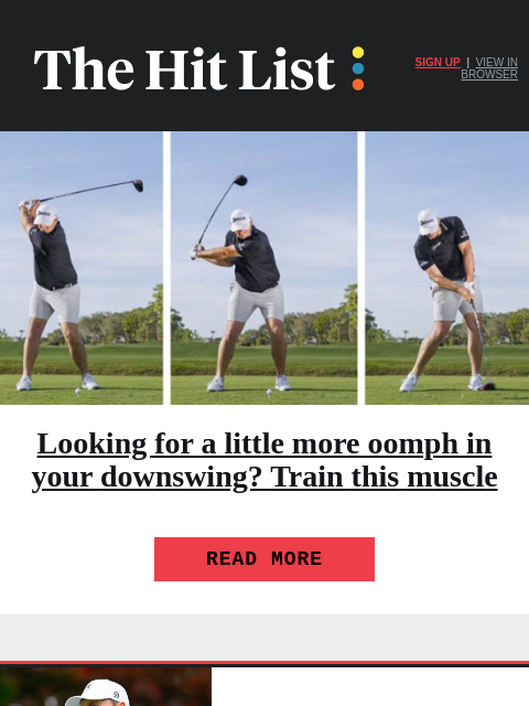 golfdigest newsletter: Major champion’s ‘very weird’ experiment