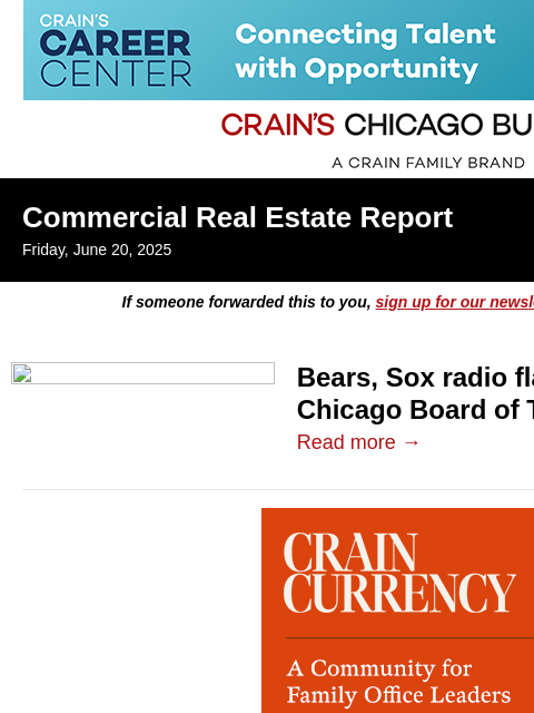 crainalerts newsletter: Chicago Board of Trade building gets new tenant