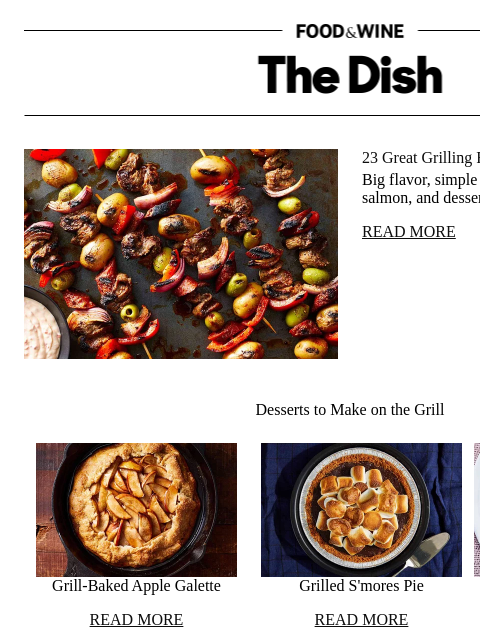 foodandwine newsletter: 23 Great Grilling Recipes to Try This Summer
