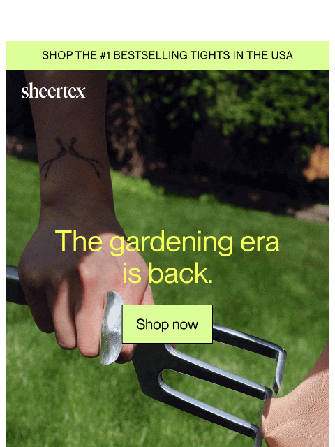 sheertex newsletter: MISS GREEN THUMB HAS RETURNED.