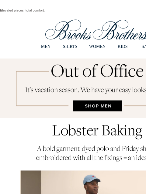 brooksbrothers newsletter: OOO style: Your next vacation looks great on you