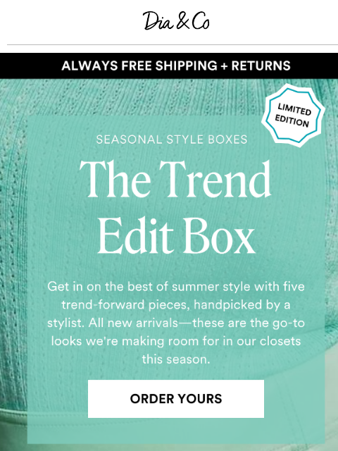 dia newsletter: It’s Back: The Box That Sells Out Every Time!