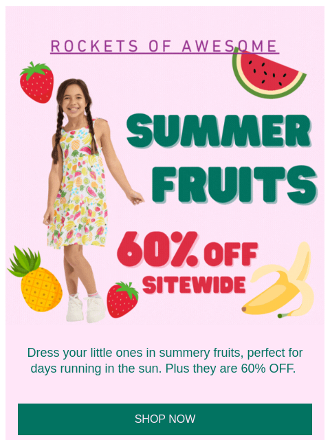 rocketsofawesome newsletter: Summer Fruits 🍓🍊🍉