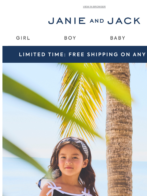 janieandjack newsletter: Now's your chance: free shipping ends tonight