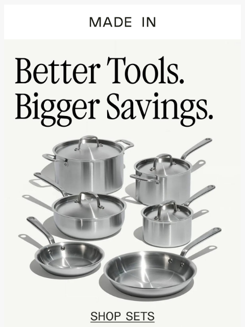 madeincookware newsletter: Save More With Sets
