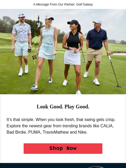 golfdigest newsletter: Gear that looks as good as it performs