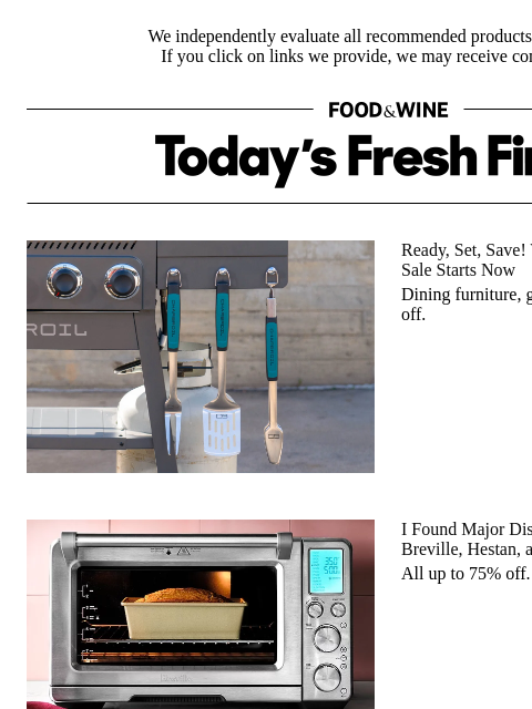 foodandwine newsletter: Shop Weekend Deals on Breville, AeroPress, GreenPa...