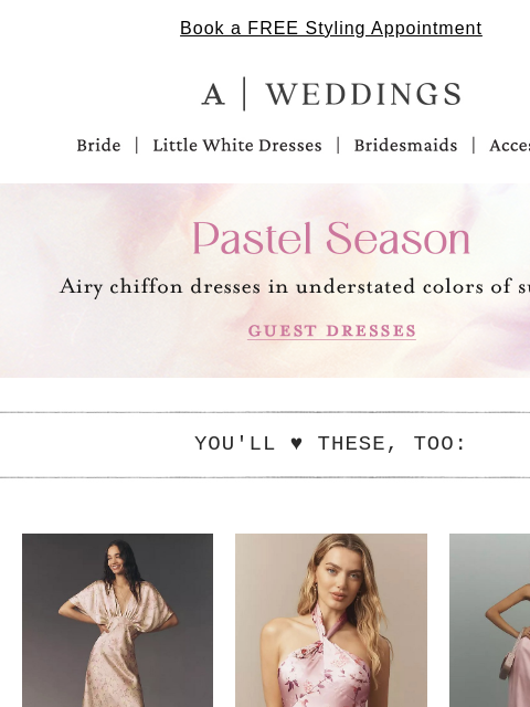 anthropologie newsletter: Pastel Chiffon Dresses
