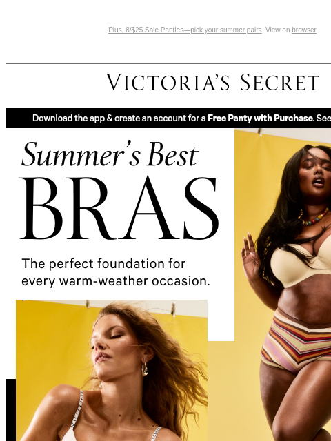 victoriassecret newsletter: The Best Bras for Every Summer Occasion