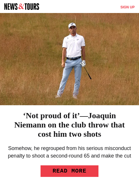 golfdigest newsletter: The biggest names who missed U.S. Open cut
