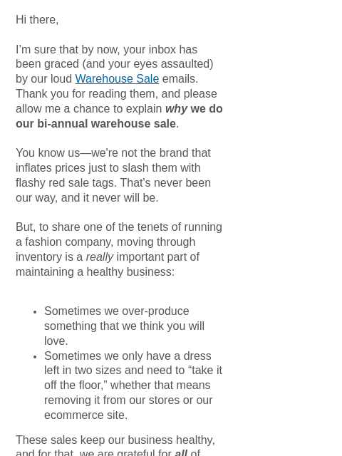 mmlafleur newsletter: Everything Must Go (somewhere fabulous!)