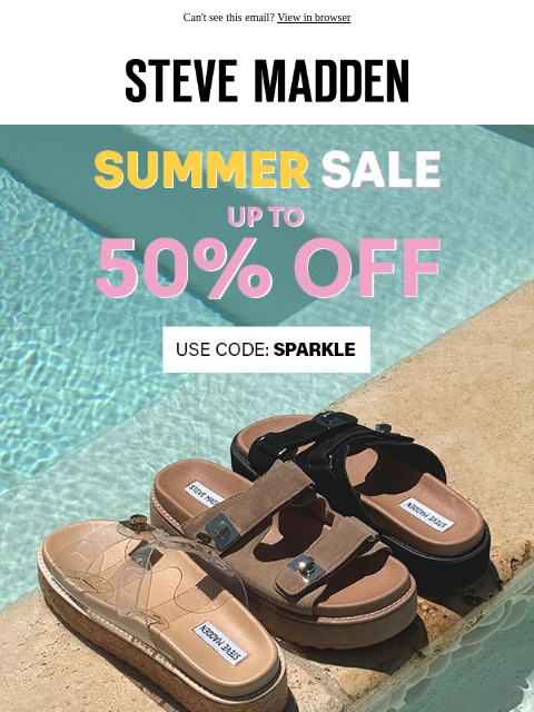 stevemadden newsletter: Hot Sale. Cool Shoes.