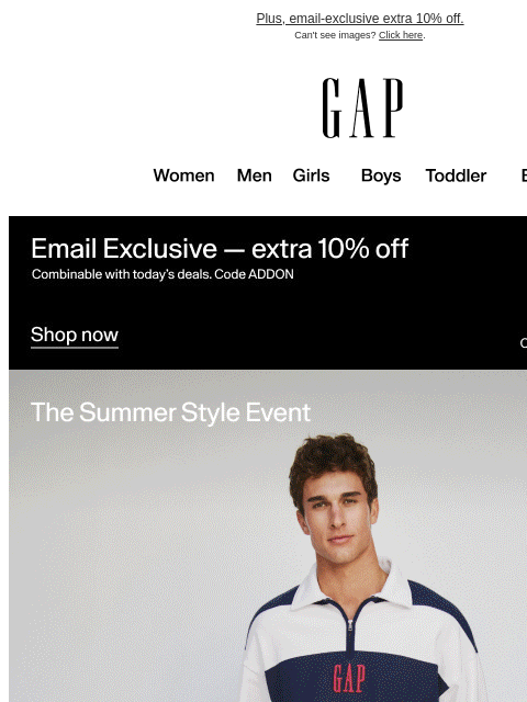 gap newsletter: You're getting 50% off your purchase — sale includ...