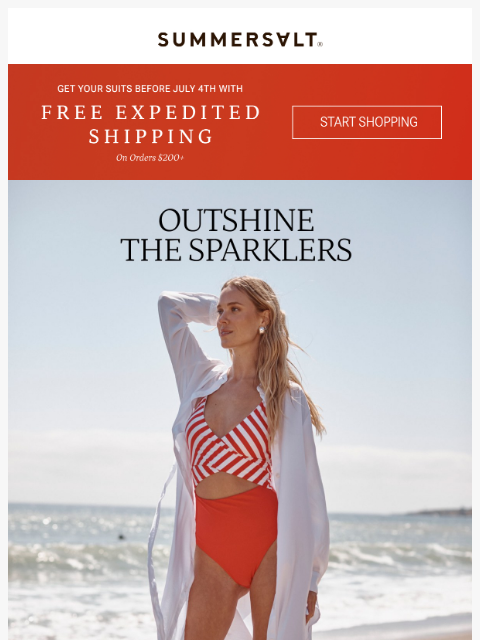 summersalt newsletter: It's On! Free Expedited Shipping 💥