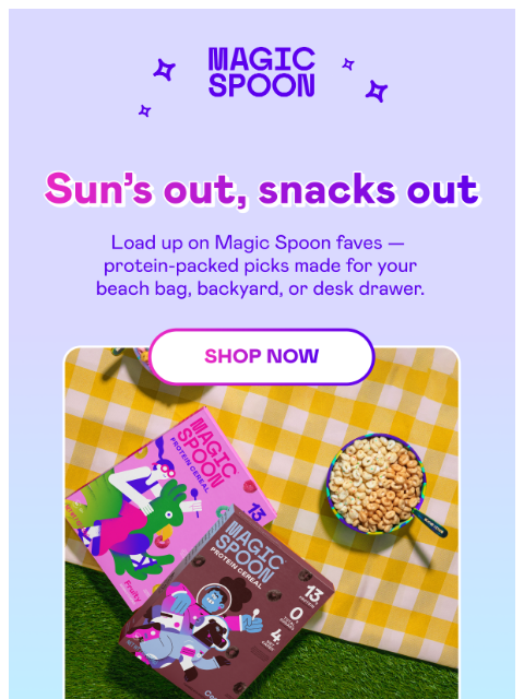 magicspoon newsletter: Picnic season. Pack the protein.