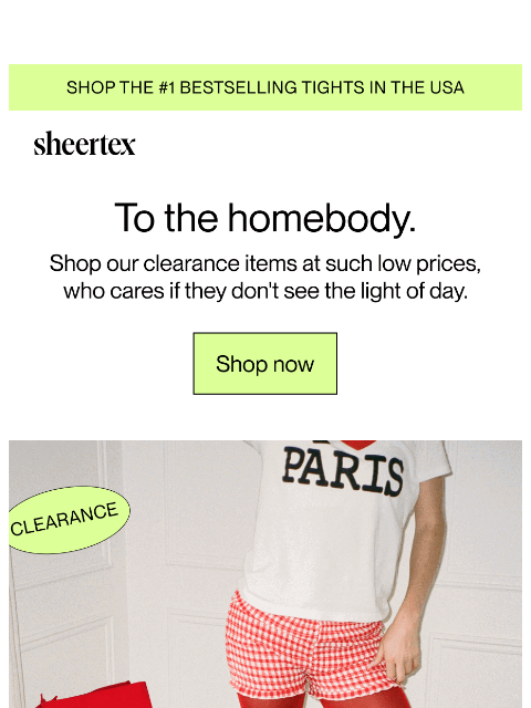 sheertex newsletter: CLEARANCE TIGHTS