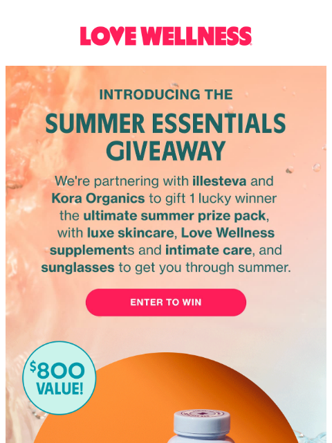 lovewellness newsletter: MAJOR giveaway with Kora Organics!