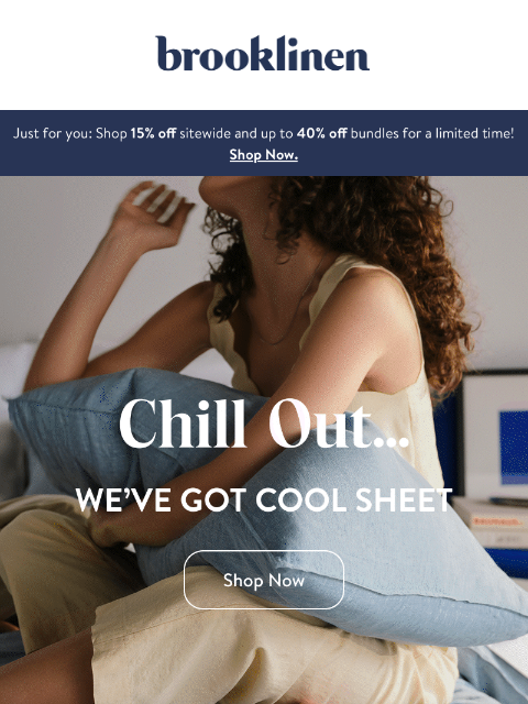 brooklinen newsletter: New cool sheets are here, just for you!