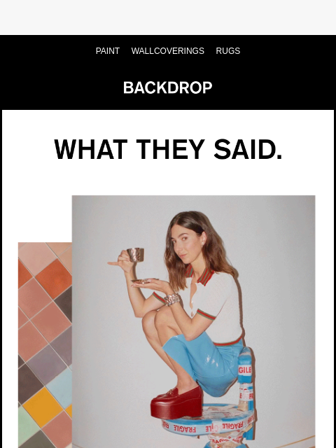 backdrophome newsletter: "The Row of paint companies" - Magasin