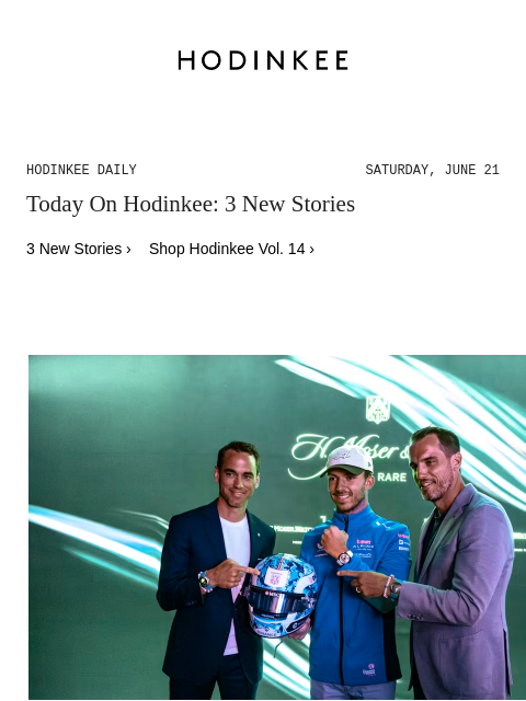 hodinkee newsletter: Hodinkee Daily | 06/21/2025