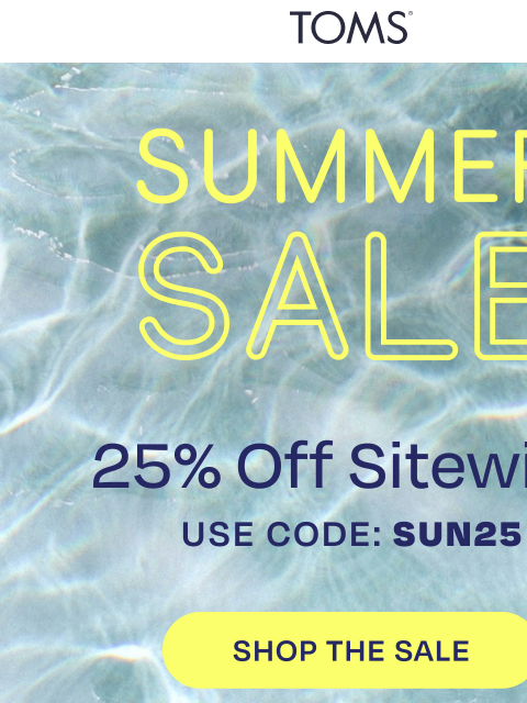 toms newsletter: 25% Off Your Travel Wardrobe ✈️