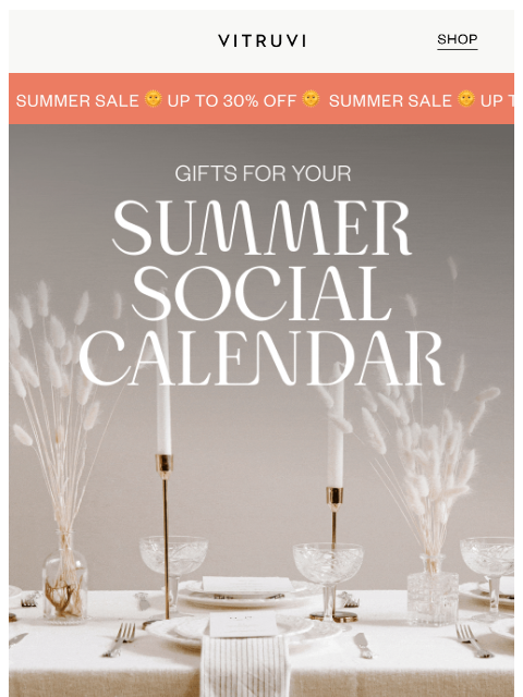 vitruvi newsletter: Up To 30% Off Your Summer Social Gift Guide 🎁