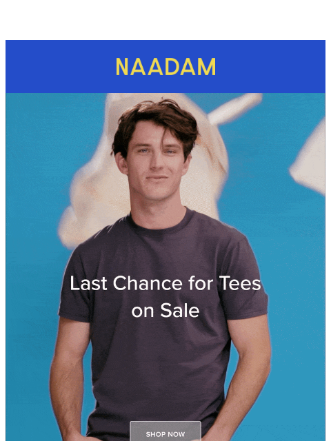 naadam newsletter: Last Call: 25% off tees and more