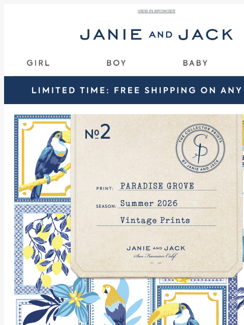janieandjack newsletter: Made to match: Paradise Grove