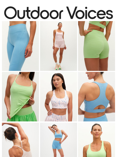 outdoorvoices newsletter: BEND IT LIKE TECHSWEAT