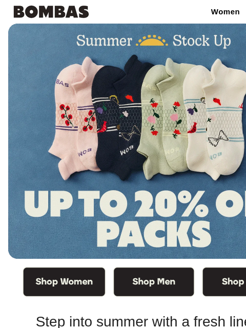 bombas newsletter: Save Up to 20% On Summer Packs