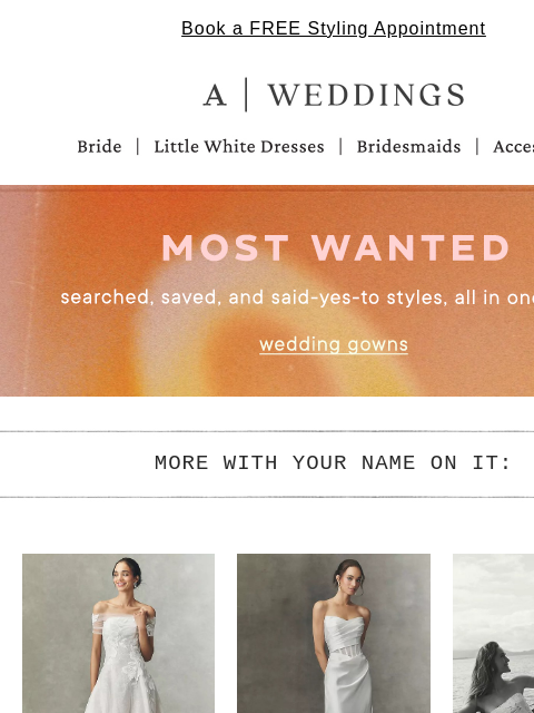 anthropologie newsletter: The Gowns Brides Love Most