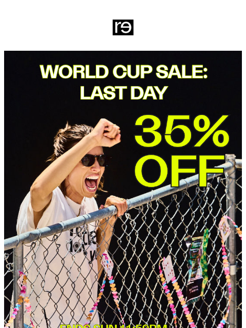 re-website newsletter: FINAL HOURS OF USMNT VICTORY SALE 🎉⚽