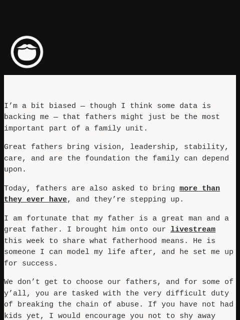 beardbrand newsletter: Here's to all the fathers out there