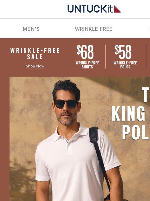 untuckit newsletter: Meet The KING of Polos 🦁 Stock Your Closet 👕