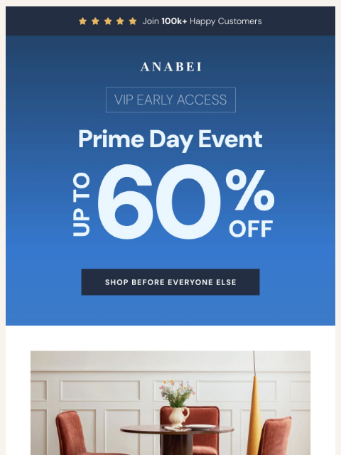anabei newsletter: VIPs First: Prime Day Deals ✨