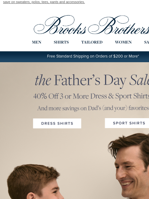 brooksbrothers newsletter: Ends Tomorrow: Up to 40% off ALL shirts, and…