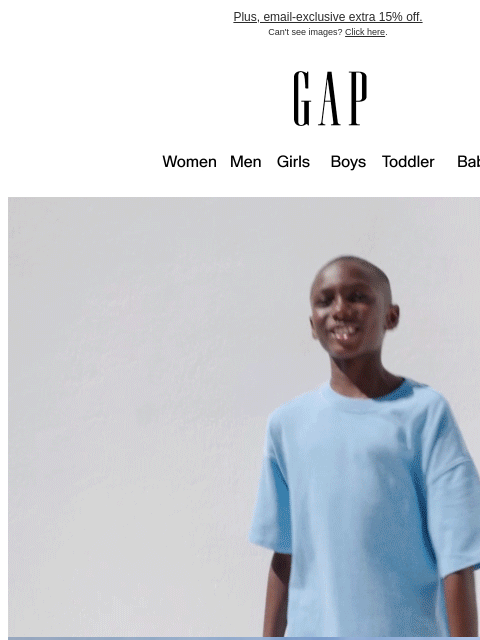 gap newsletter: 50% off is here for just a little longer