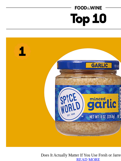 foodandwine newsletter: When to Use Fresh vs. Jarred Garlic