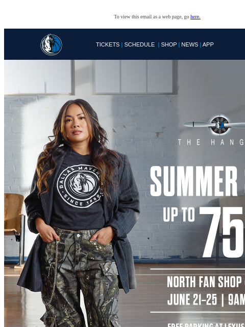 mavsmail newsletter: 🛍️ Up to 75% off Mavs Gear!