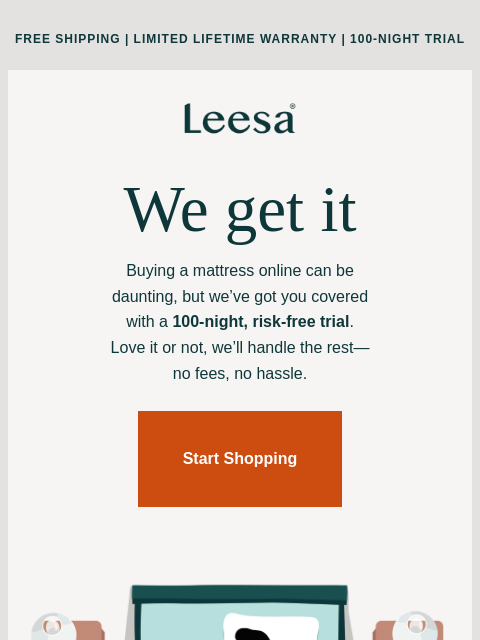 leesasleep newsletter: Not sure about buying a mattress online? 🤔