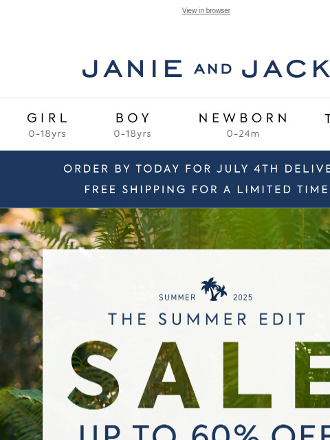 janieandjack newsletter: Our most-loved dress + free shipping