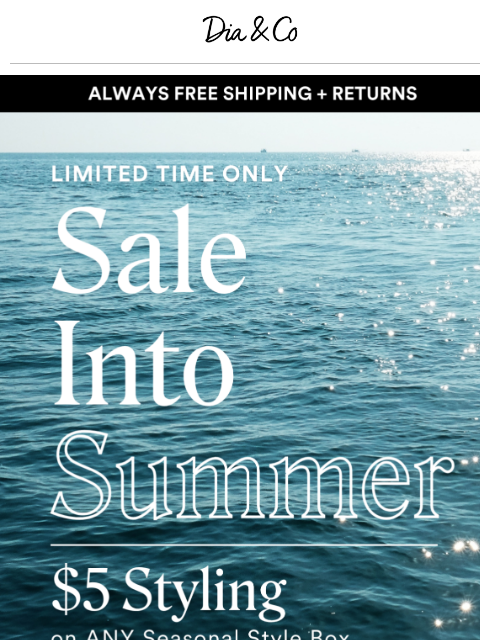 dia newsletter: LAST CALL Steal This Deal: $5 Styling – a value of...