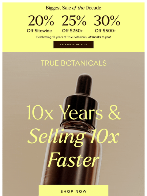 truebotanicals newsletter: 20% Off Bestsellers