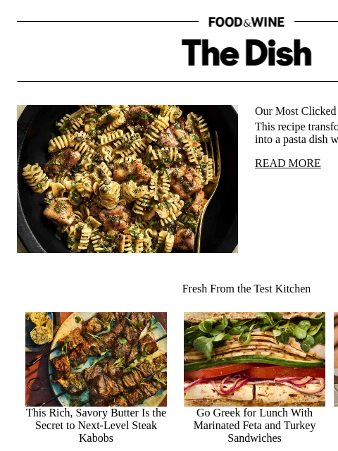 foodandwine newsletter: Our Most Clicked Pasta Recipe of 2025 (So Far)