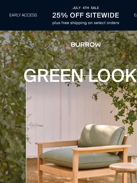 burrow newsletter: Save some green by shopping green
