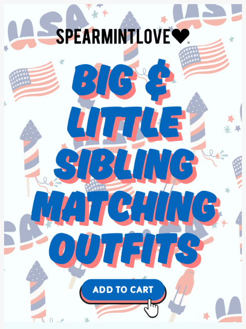 spearmintlove newsletter: Matching 4th of July Outfits for Big & Little Sibl...