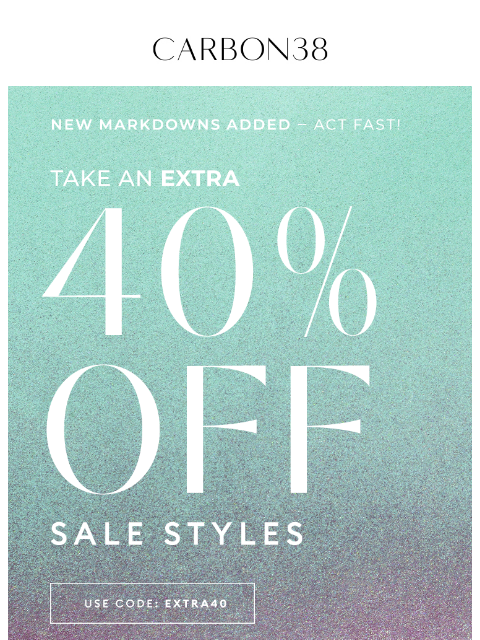 carbon38 newsletter: SALE: Norma Kamali, Veja, Port de Bras