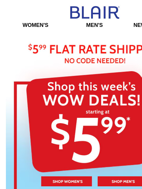 blair newsletter: You’ll FLIP for $5.99 Deals!!
