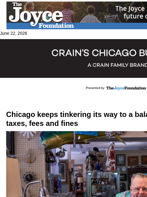crainalerts newsletter: Chicago keeps tinkering its way to a budget